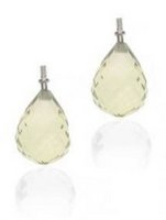 Interchangeable 'Antique' Diamond earrings - Lemon Citrine