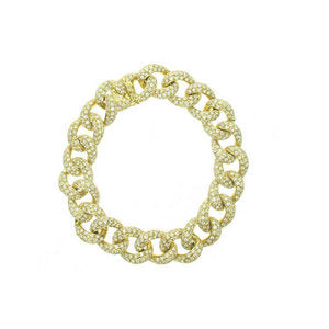 Chunky Diamond classic curb link bracelet