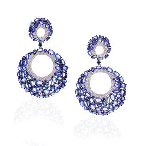 Large Yellow Sapphire 'Door Knocker' Earrings