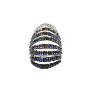 Sapphire 'Cage' Ring