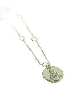 Diamond Love Letter Round Disc Bracelet