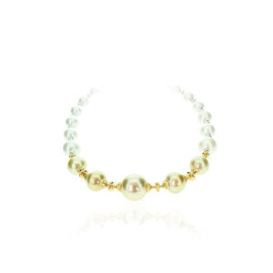 Shaded Gold & White South Sea Pearl Collar