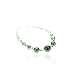 Shaded Gold & White South Sea Pearl Collar