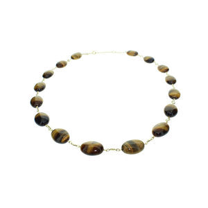 Tiger's Eye & Diamond Necklace