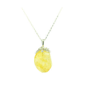 Citrine Facetted Flat Pendant