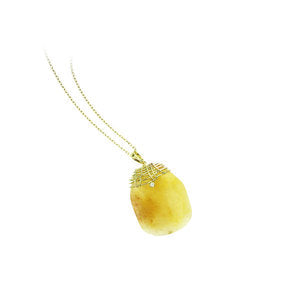 Citrine Facetted Flat Pendant