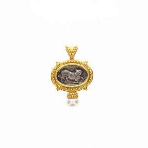 Zodiac Pendant - Bead with Pearl