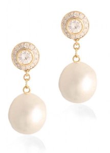 Diamond Studs with detachable Briolette - Emerald