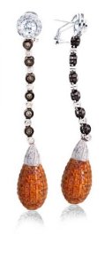 Interchangeable Line Earring  - Invisibly set drop