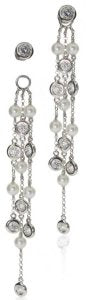 Diamond stud and large Pearl shower