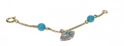 Evil Eye watch bracelet - yellow gold