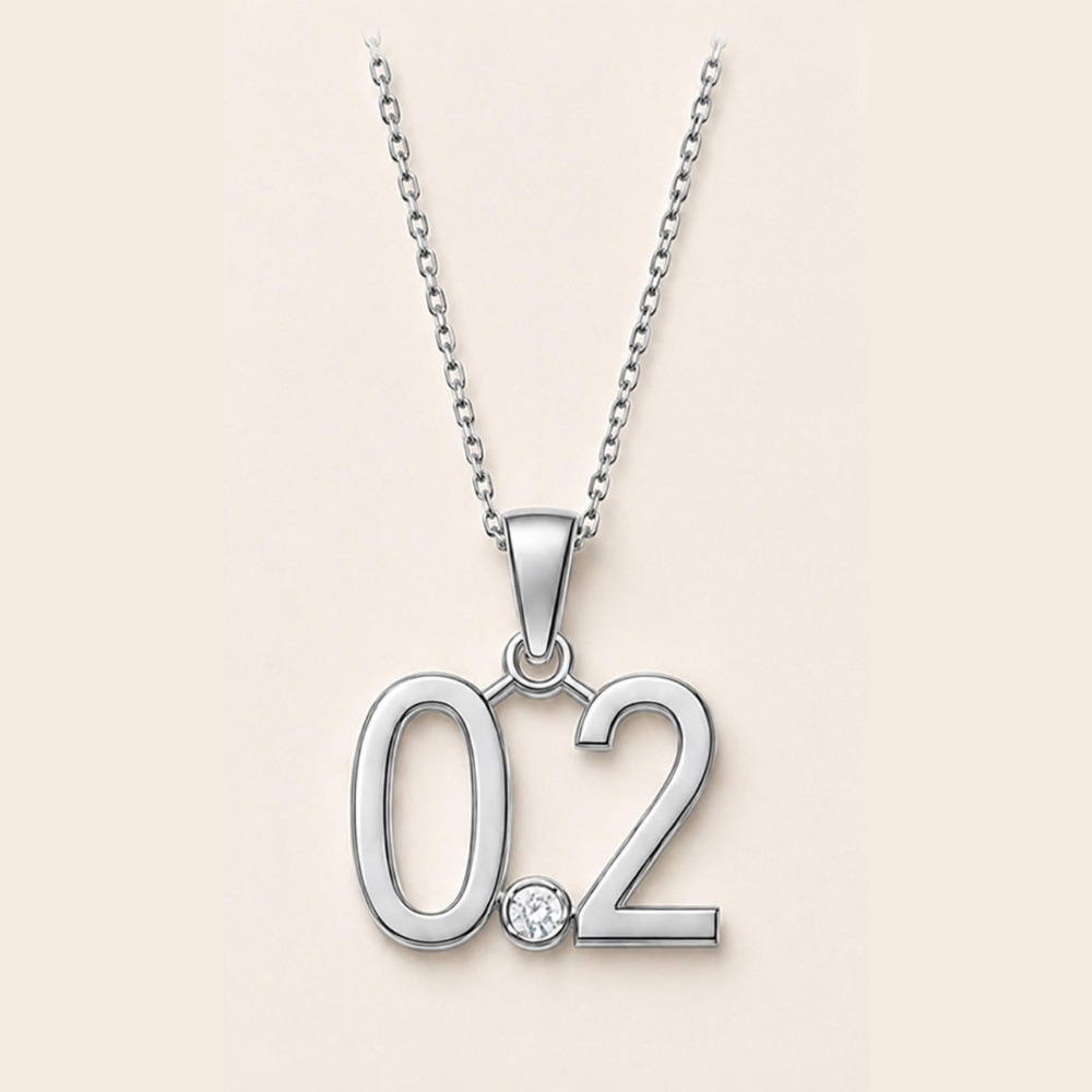0.2 Plain Pendant With One Diamond