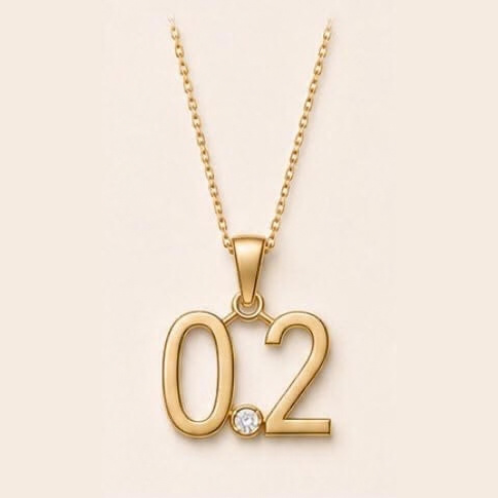 0.2 Plain Pendant With One Diamond